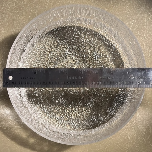 Large Iittala Aslak Glass Salad Bowl MCM Finland Tapio Wirkkala Design Vintage - Picture 10 of 10